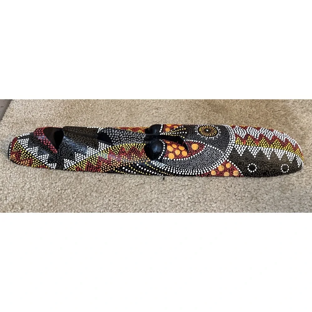 Hand Carved Hand Painted Wood Indonesian Masks Wall Art. 20